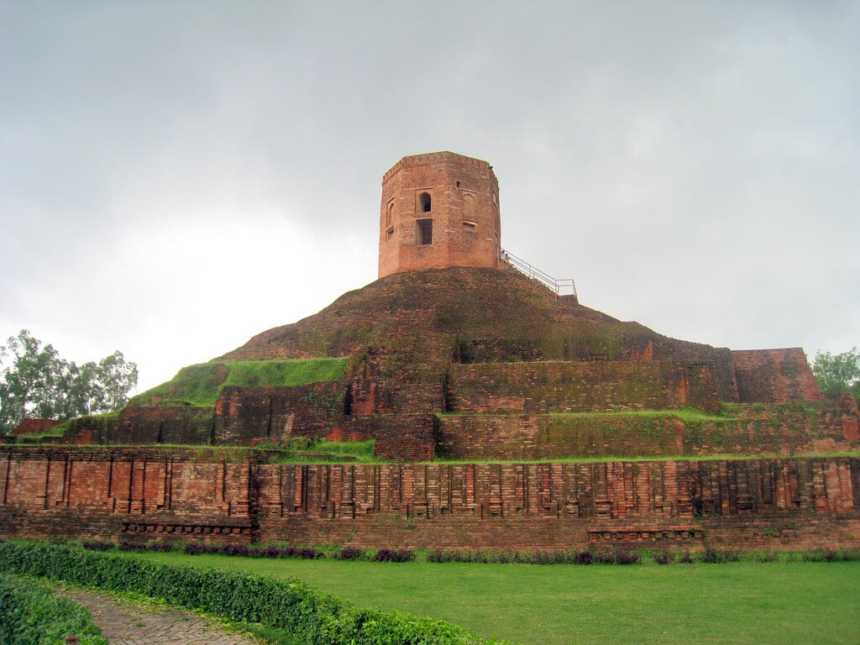 Ruins of Chaukhandi Stupa Sarnath, Varanasi, Uttar Pradesh, India