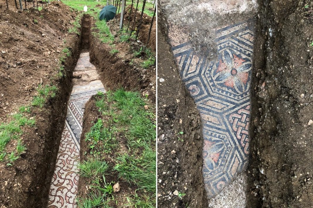Perfectly preserved ancient Roman mosaic floor discovered in Italy